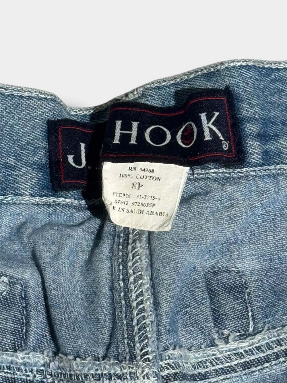 Vintage J HOOK High Waisted Straight Leg Jeans Womens Size 8P Medium Wash Blue